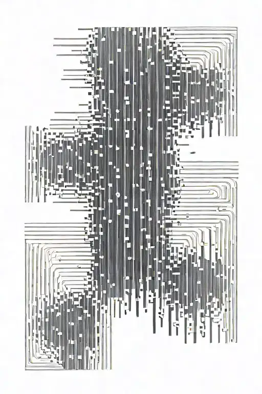binary code forming the shape tattoo design idea