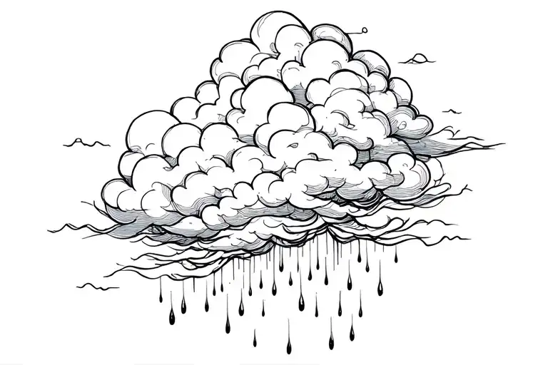 raining cloud tattoo design tattoo design idea