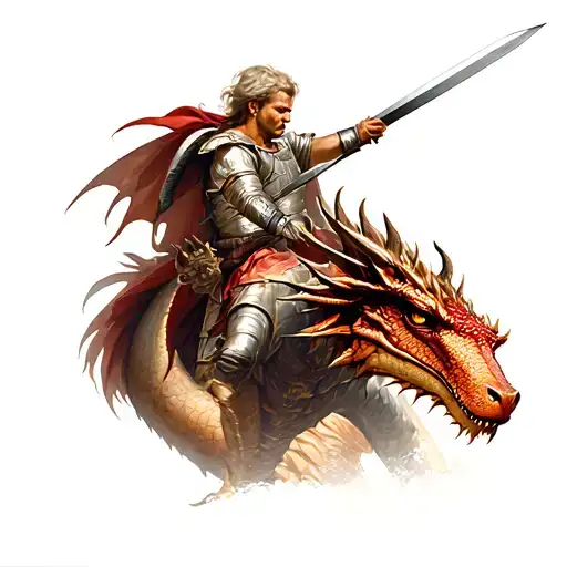 st george killing a dragon , syria tattoo design idea