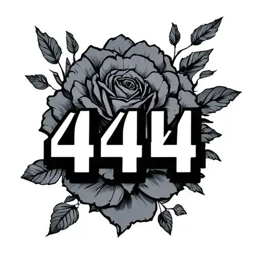 222 mixes with 444 written tattoo design idea