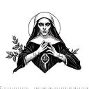 cannibal nun tattoo design idea