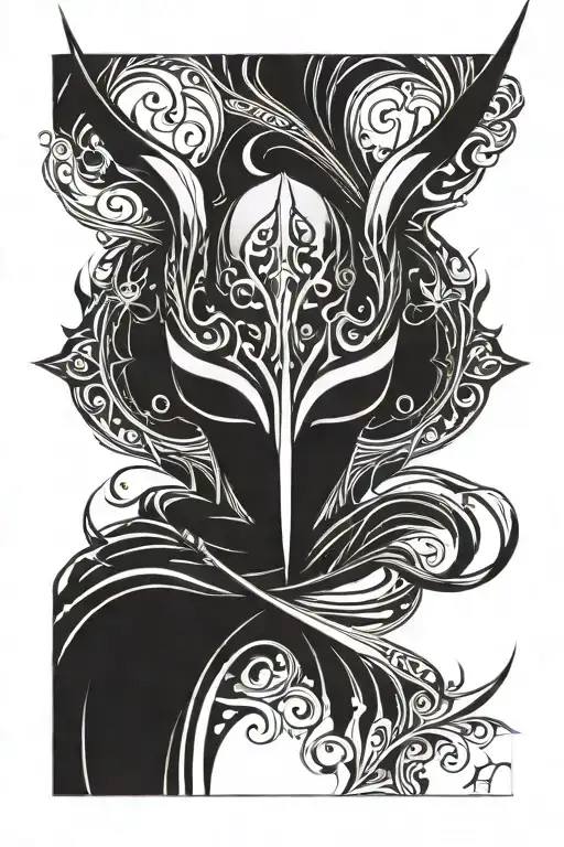 gotoco hollow knight sword knight helmet tattoo design idea