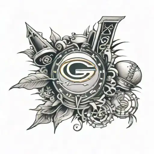 green bay packers and gambling themed tattoo tattoo design idea