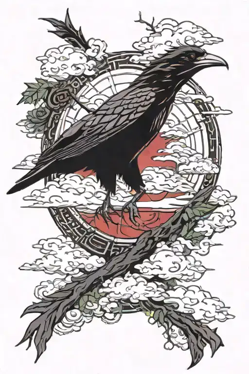Uchiha itachi Eyes along with a crow and akatsuki red cloud tattoo design idea
