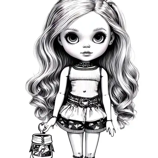tiffany chucky's girlfriend doll tattoo design idea