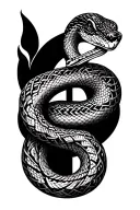 Berber patterns into a snake tattoo design idea