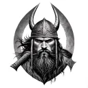** Design order: ** "Realistic tattoo sketch of a Nordic Viking warrior, the strength and lifestyle symbolis tattoo design idea