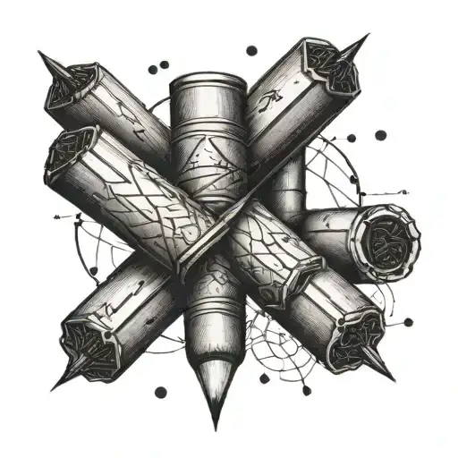 A tattoo of matches intertwined with coordinates representing significant locations in the client's life tattoo design idea