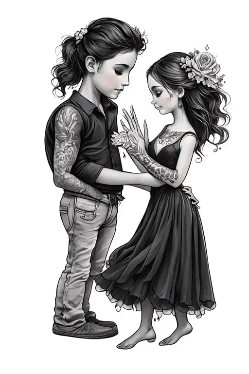 daddy daughter tattoos inspired tattoo design idea