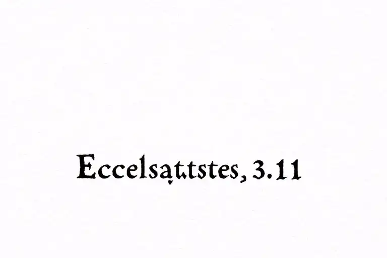 "Ecclesiastes 3:11" Ecclesiastes 3:11 tattoo design idea