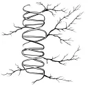 tree dna strand merging tattoo design idea