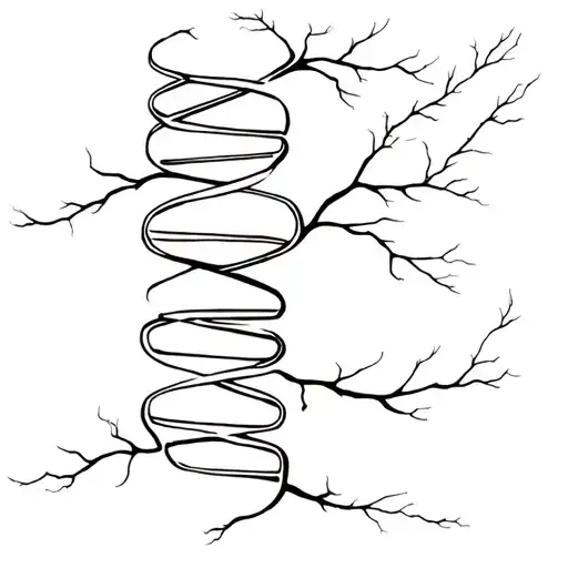 tree dna strand merging tattoo design idea