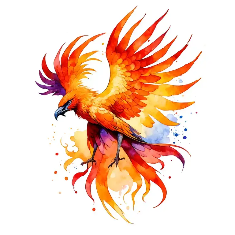 phoenix tattoo design idea