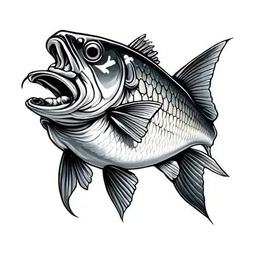 fishing memory tattoo design idea