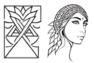 Aztec Princess tattoo design idea
