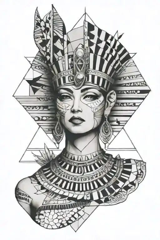 cleopatra tattoo design idea