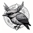 animal bird historic geometry patterns tattoo design idea