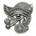ancient egyptian chest tattoo eye of horus tattoo design idea