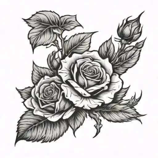 ROSE AND POISON tattoo design idea
