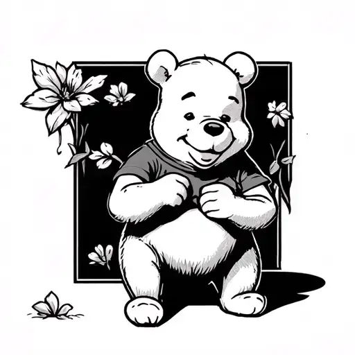 Winnie the Pooh on sterids tattoo design idea