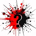 Question Mark trash polka style tattoo tattoo design idea