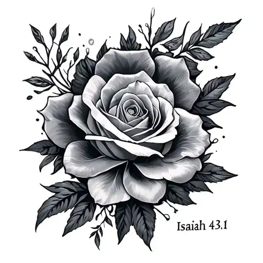 Isaiah 43:1b tattoo design idea