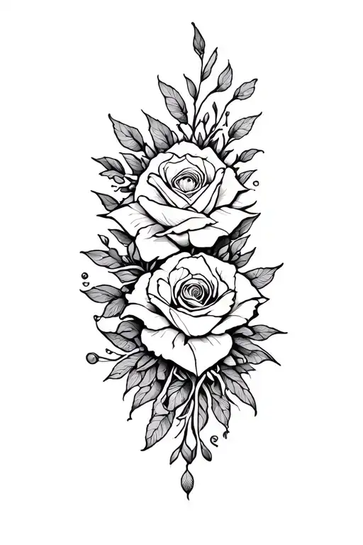 hope,pain,trust and love tattoo design idea