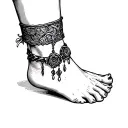 Ankle Bracelet tattoo design idea