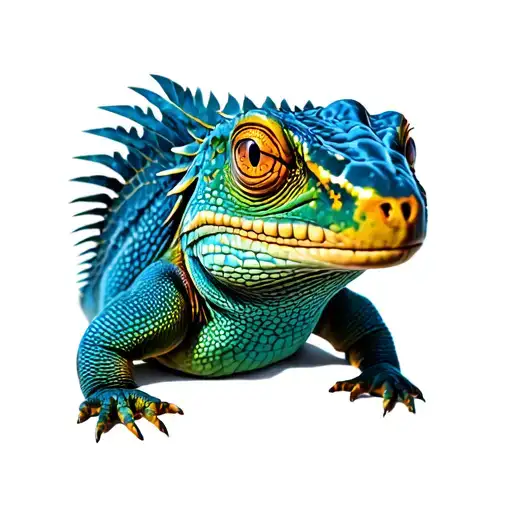 curacao iguana tattoo design idea