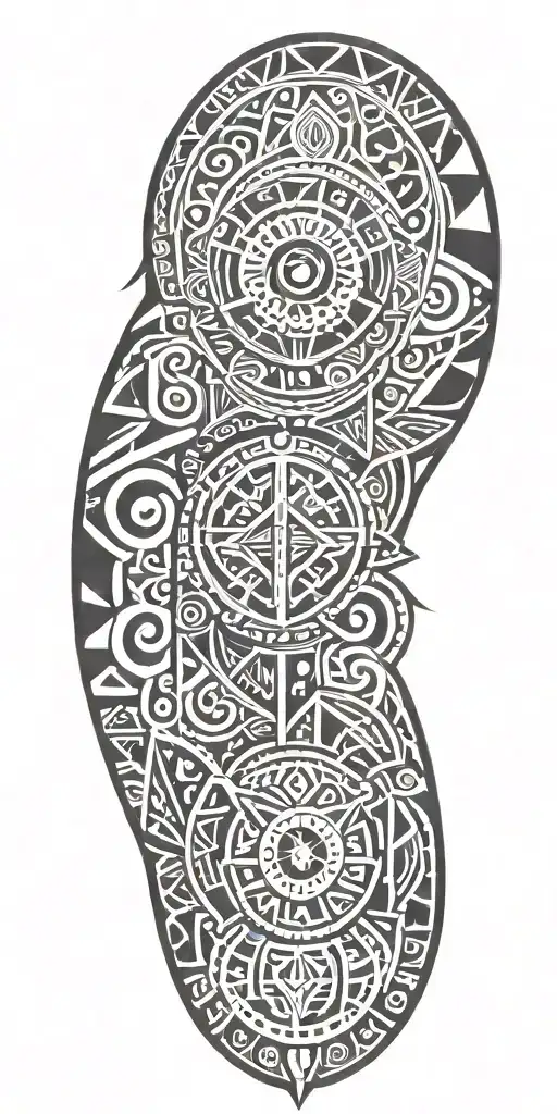 Polynesian tribal patterns tattoo design idea