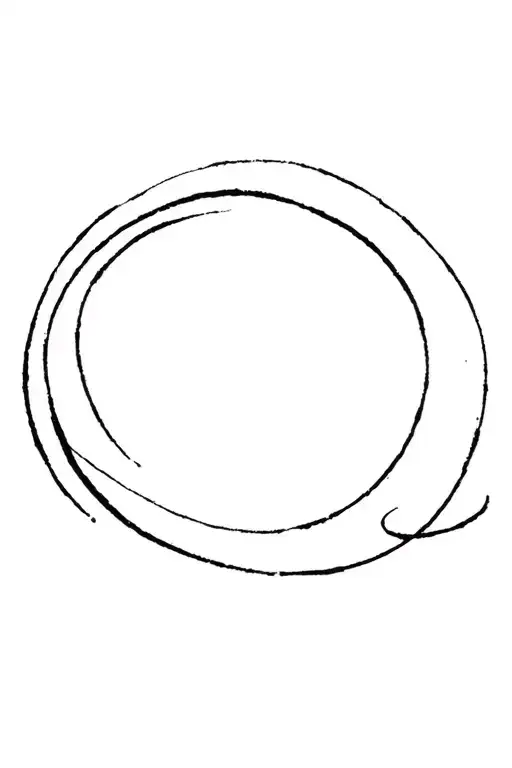 Calligraphy round in Russian tattoo design idea