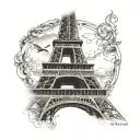 tour eiffel tattoo design idea