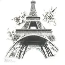 tour eiffel tattoo design idea