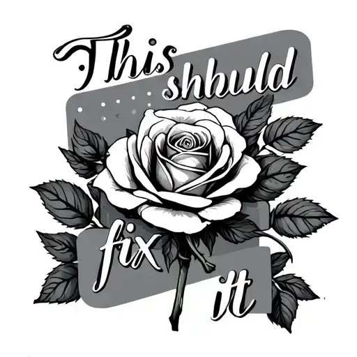 "This should fix it" bandaid with a rose blooming tattoo design idea