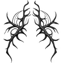 Smooth, branching lines like soft energy veins. Organic and calm, no shading, natural anatomical flow. tattoo design idea