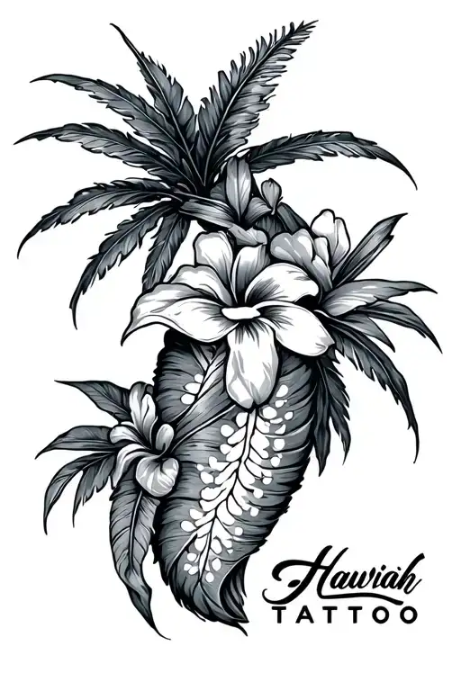Florida Hawaiian Spanish tattoo design idea