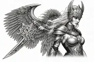 valkyrie tattoo design idea