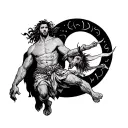 david vs Goliath tattoo design idea