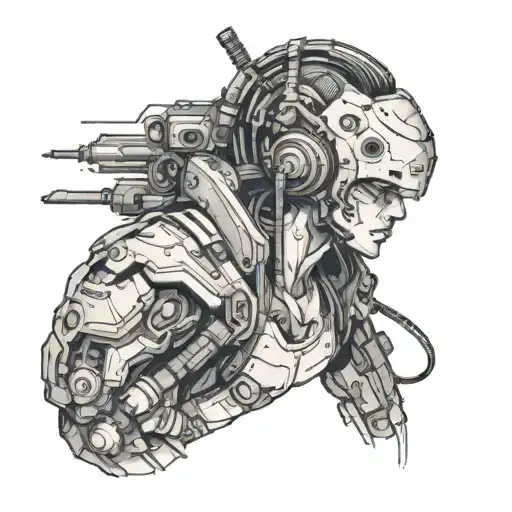 Cyberpunk Edgerunner tattoo design idea