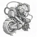 Cyberpunk Edgerunner tattoo design idea