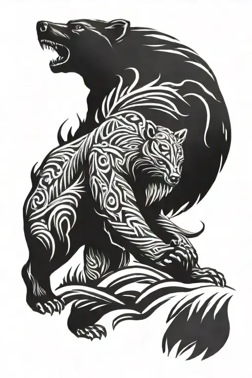 bear,nature, strong, viking, firefighter, rugby, roan, charlotte tattoo design idea