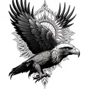 tattoo eagle with mandela theme for men tattoo design idea
