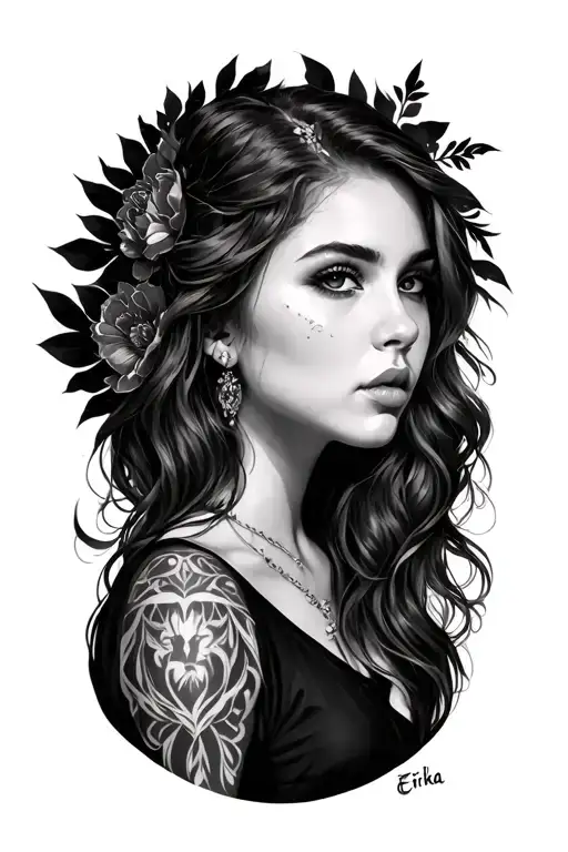 Erika tattoo design idea