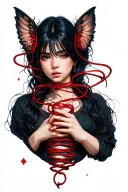 Red String of Fate tattoo design idea