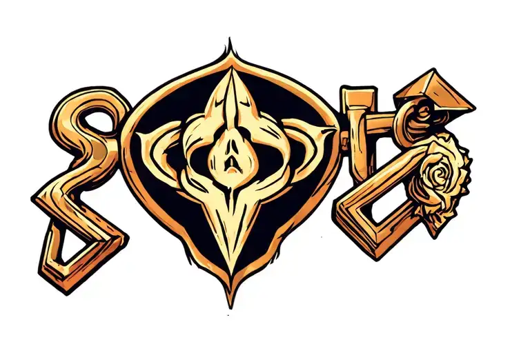 Strength Wisdom Charm Enigma tattoo design idea