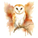 Barn Owl tattoo design idea
