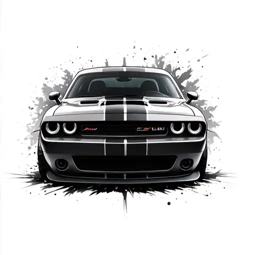 2014 dodge challenger tattoo design idea
