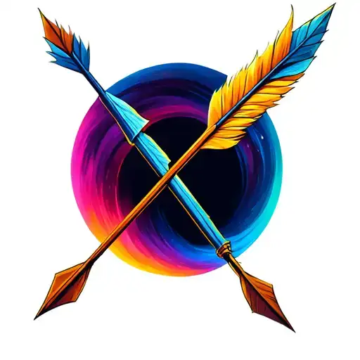 two arrows in a quiver representing my kids tattoo design idea