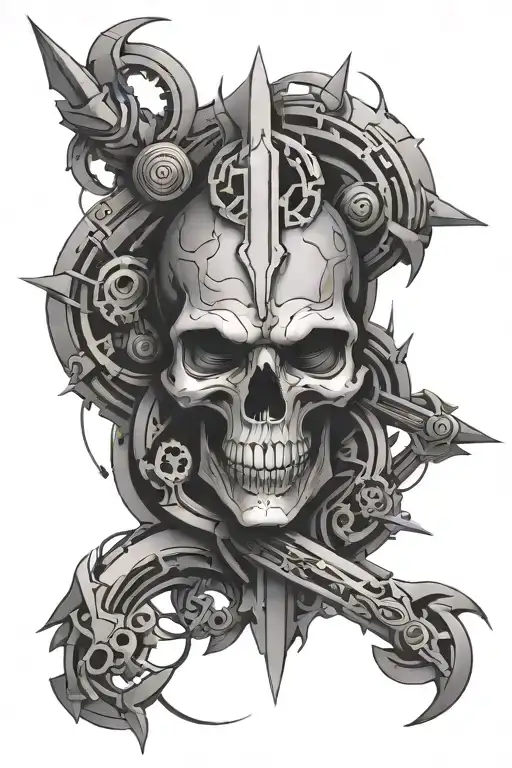cyber sigilism design tattoo design idea