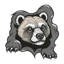 grumpy bear cub tattoo design idea